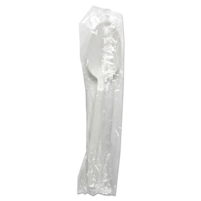 Boardwalk Heavyweight Wrapped Polypropylene Teaspoon, White, 1000/Carton