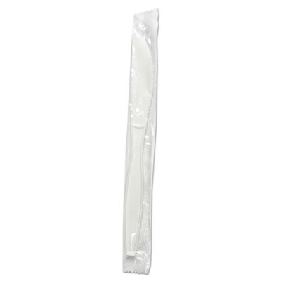Boardwalk Heavyweight Wrapped Polypropylene White Knife, 1000/Carton