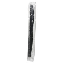 Boardwalk Heavyweight Wrapped Polystyrene Black Knife, 1000/Carton