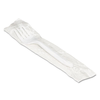 Boardwalk Mediumweight Wrapped Cutlery, Fork, White, 1000/Carton