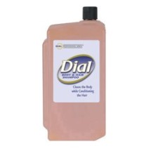 Body & Hair Shampoo, Peach Scent, Clear Amber, 1 Liter Cartridge, 8/Carton 