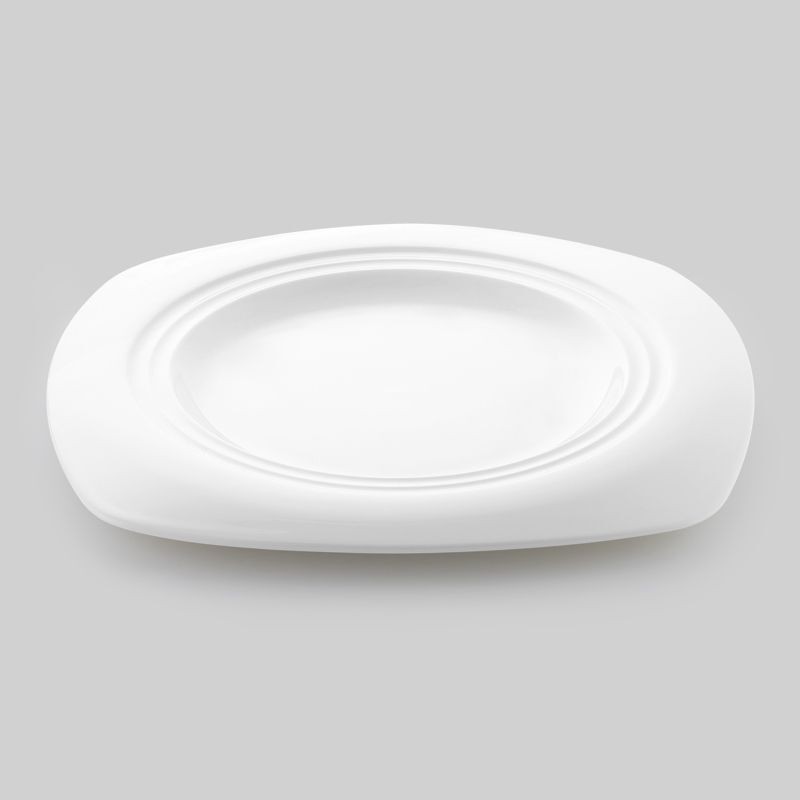 Bon Chef 1000012P Concentrics Soft Square Salad Plate, 8 1/2" x 8 1/2", Set of 36