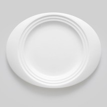 Bon Chef 1000015P Concentrics Oval Salad Plate, 11 1/10&quot; x 8 4/5&quot;, Set of 24