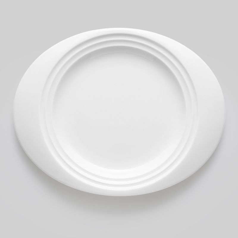 Bon Chef 1000015P Concentrics Oval Salad Plate, 11 1/10" x 8 4/5", Set of 24