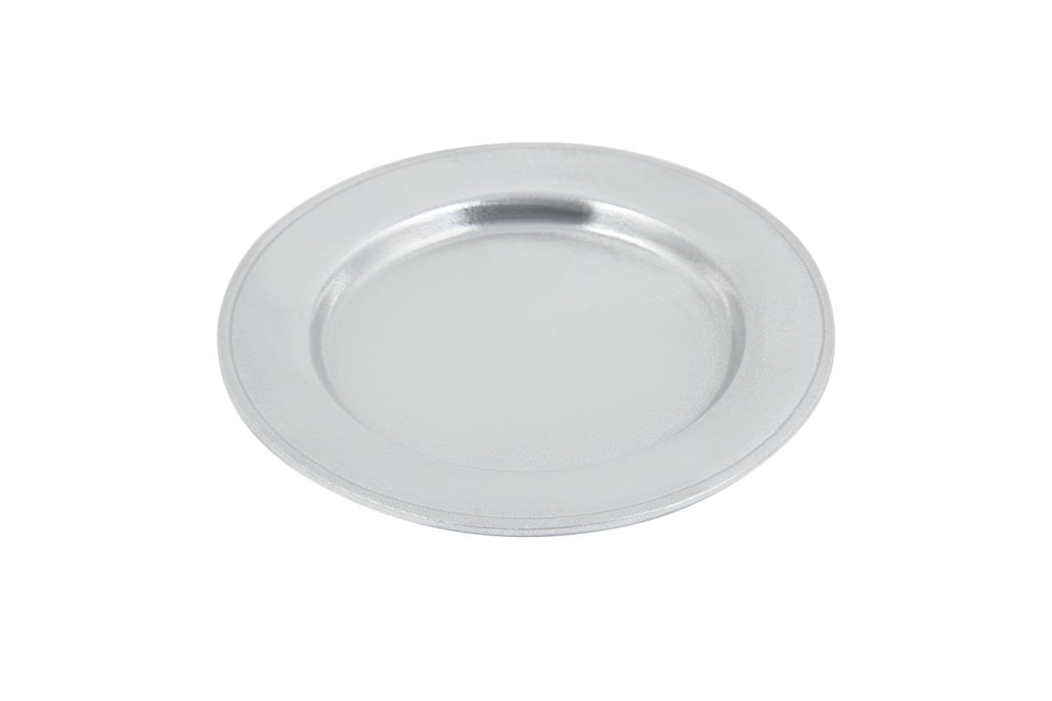 Bon Chef 1020P Rimmed Bread and Butter Plate, Pewter Glo 6" Dia., Set of 12