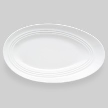 Bon Chef 1100006P Slanted Oval Plate, 8&quot; x 4.75&quot;, Set of 36