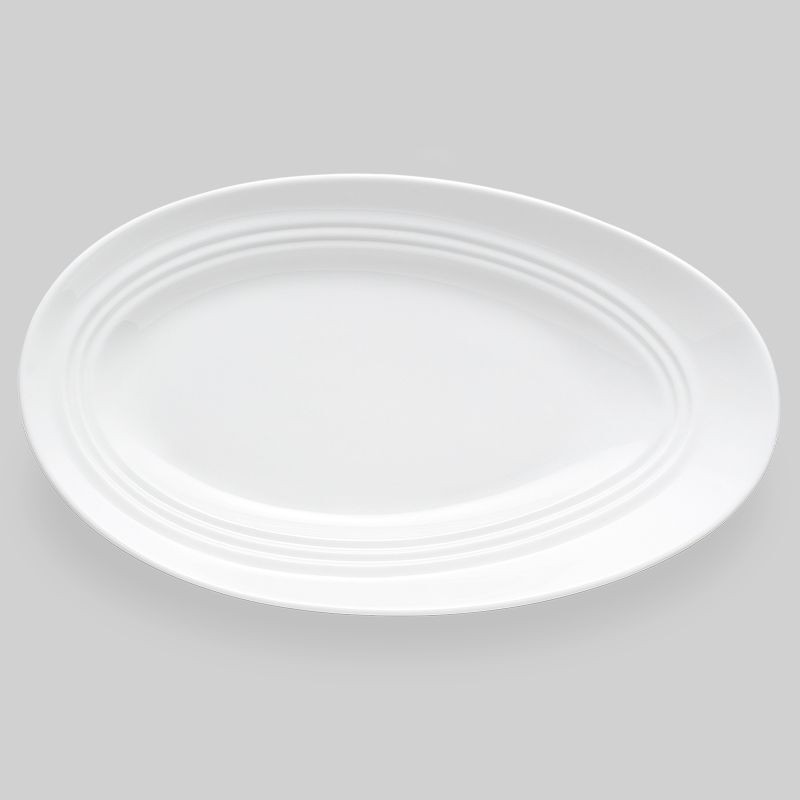 Bon Chef 1100006P Slanted Oval Plate, 8" x 4.75", Set of 36