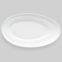Bon Chef 1100007P Slanted Oval Plate,  9.5&quot; x 5.6&quot;, Set of 24