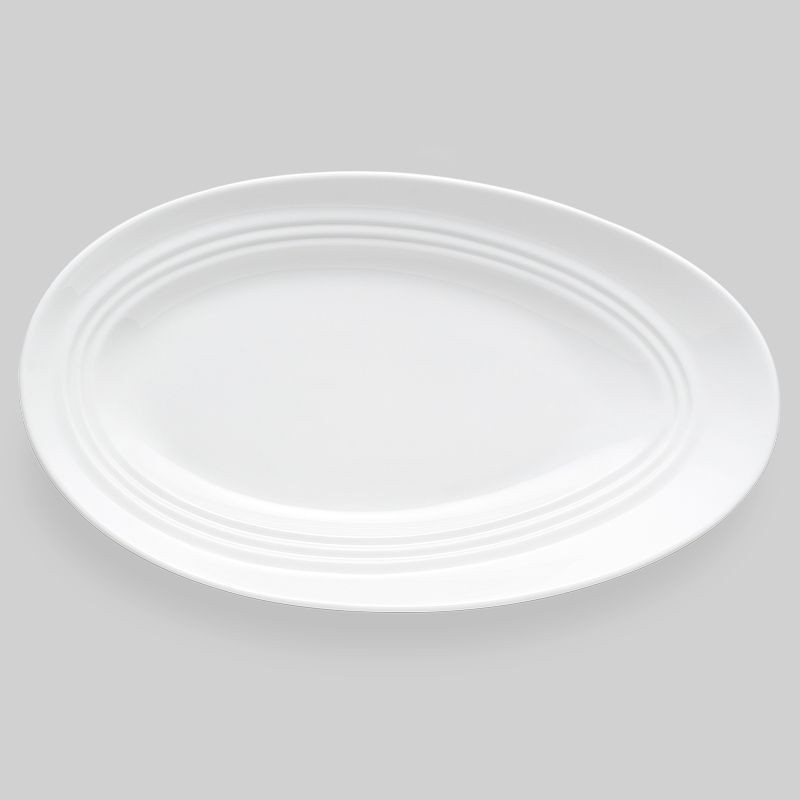 Bon Chef 1100007P Slanted Oval Plate,  9.5" x 5.6", Set of 24