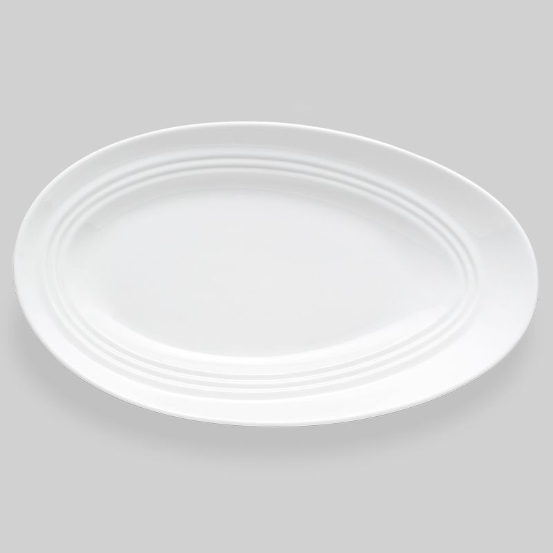 Bon Chef 1100008P Slanted Oval Plate, 11" x 6.5", Set of 24