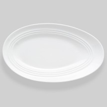 Bon Chef 1100009P Slanted Oval Plate, 12.45&quot; x 7.5&quot;, Set of 12
