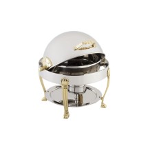 Bon Chef 12014 Petite Dripless Round Chafer with Aurora Legs, 3 Qt.
