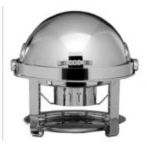 Bon Chef 13010 Elite Dripless Silver Plated Round Chafer with Contemporary Legs, 8 Qt.