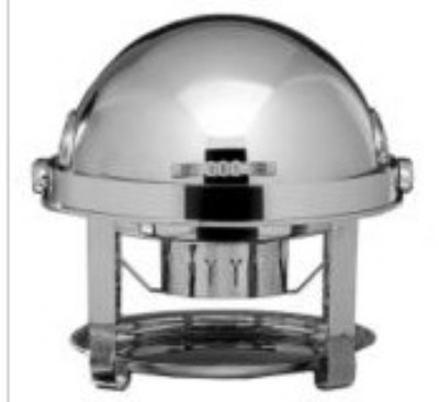 Bon Chef 13010 Elite Dripless Silver Plated Round Chafer with Contemporary Legs, 8 Qt.