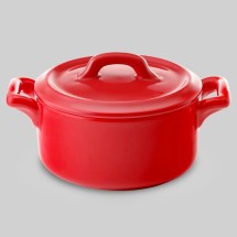 Bon Chef 1600002PRed Cocottes 4&quot; Round Baker Base Red, 9 1/2 oz., Set of 36