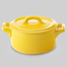 Bon Chef 1600003PYellow Cocottes Cover for 4&quot; Round Baker Base Yellow, Set of 36