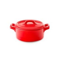 Bon Chef 1600004PRed Cocottes 5.25&quot; Oval Baker Base Red, 8 1/2 oz., Set of 36