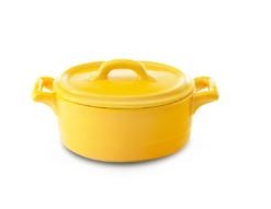 Bon Chef 1600007PYellow Cocottes Cover for 5.25" Oval Baker Base Yellow, Set of 36