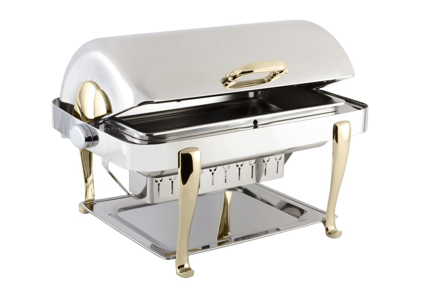Bon Chef 19040 Elite Dripless Rectangular Chafer with Roman Legs, 8 Qt.