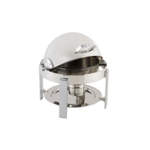 Bon Chef 20014CH Petite Dripless Round Chafer with Chrome Accents and Contemporary Legs, 3 Qt.