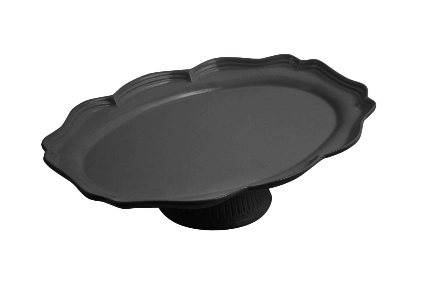 Bon Chef 20249059S Queen Anne Pedestal Platter, Sandstone 10 7/8" x 14 3/4" x 4"