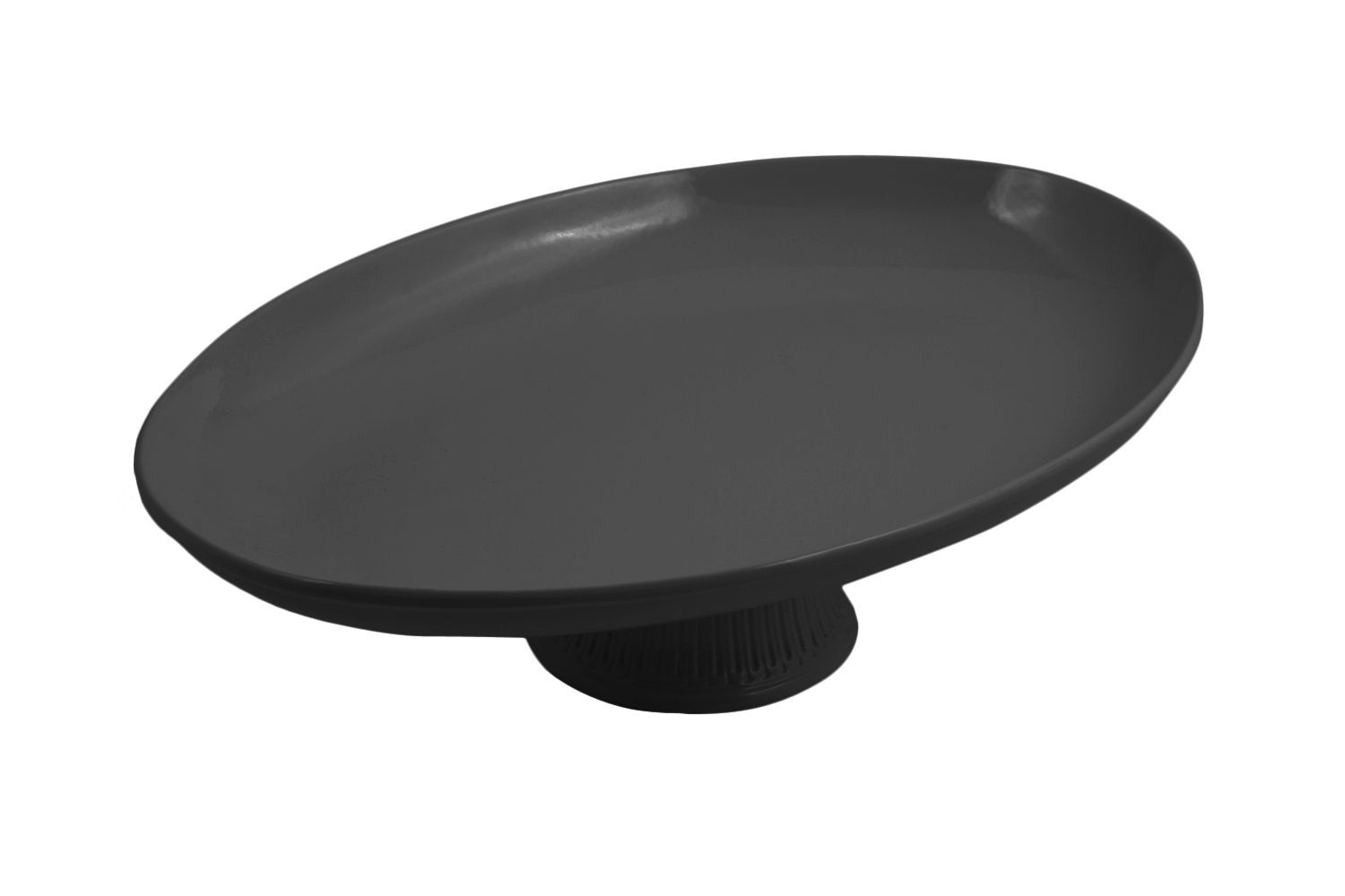 Bon Chef 20269059S Coupe Pedestal Platter, Sandstone 17" x 12 1/4" x 5"