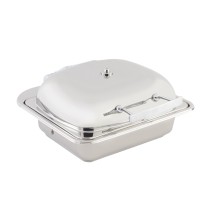 Bon Chef 20302 Square Stainless Steel Mini Induction Chafer with Solid Lid 3 1/2 Qt.