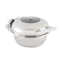 Bon Chef 20303 Small Round Induction Chafer with Glass Lid, 2 1/2 Qt.