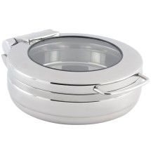 Bon Chef 20310 Stainless Steel Round Induction Chafer with Glass Window, 4 Qt.