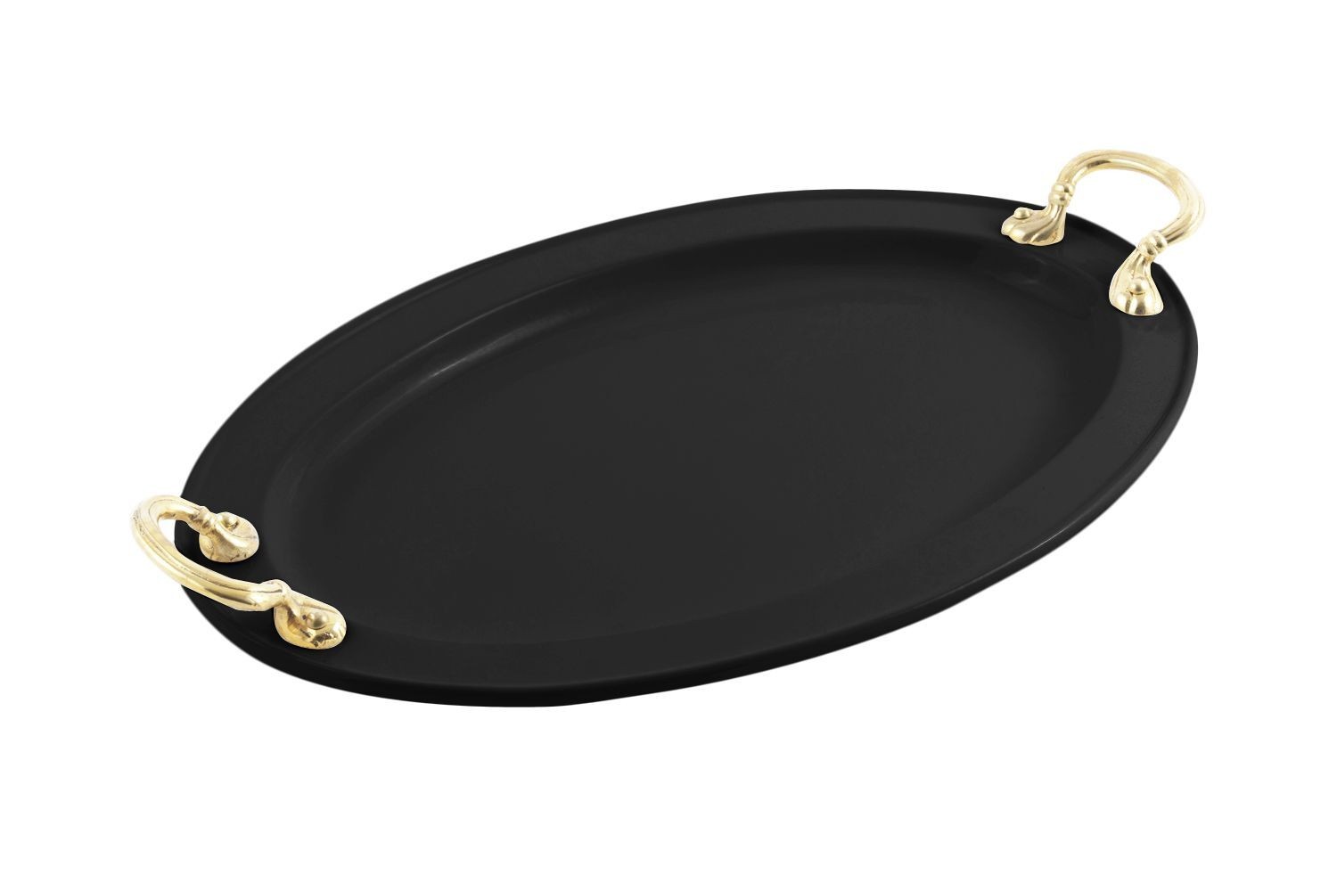 Bon Chef 2044HRS Oval Platter with Round Handles, Sandstone 12 1/4" x 17"