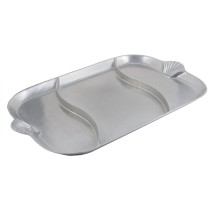 Bon Chef 2069DP Shell Handle Divided Platter, Pewter Glo 22&quot; x 32&quot;