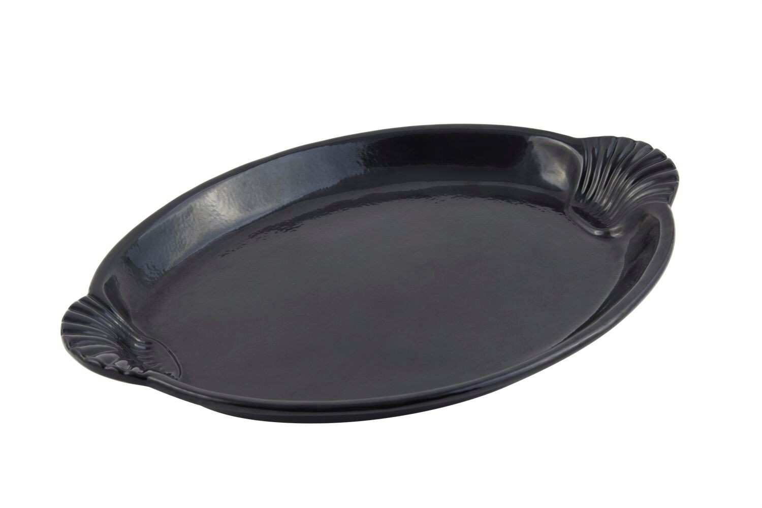 Bon Chef 2073S Shell Handle Platter, Sandstone 14 1/4" x 20 1/4"