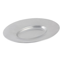 Bon Chef 2090P Aluminum Wide Rim Platter, Pewter Glo 19 1/2&quot; x 15 3/4&quot;