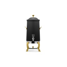 Bon Chef 40003-Bianco Aurora Insulated Coffee Urn with Brass Trim, Bianco Finish, 3 Gallon