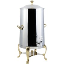 Bon Chef 40005-1-E Aurora Electric Coffee Urn with Brass Trim, 5 Gallon