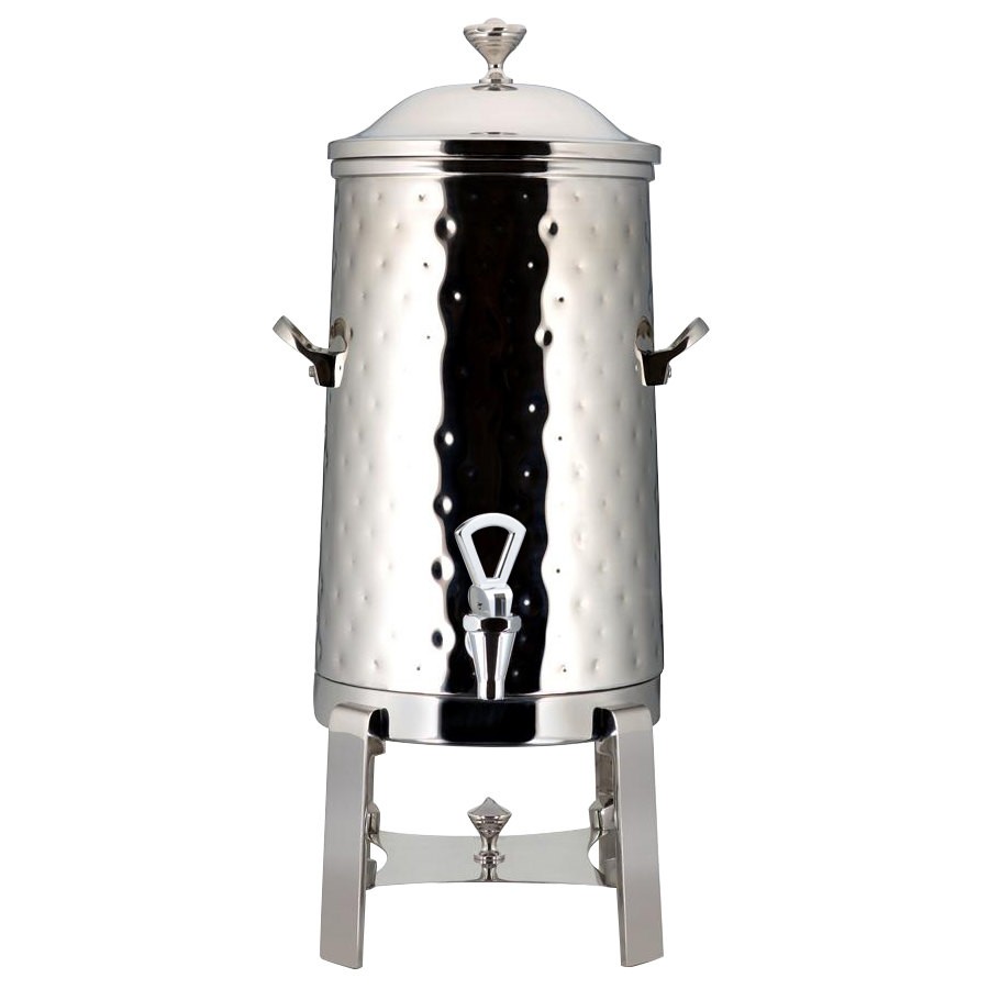 Bon Chef 42001-1C-H Contemporary Insulated Coffee Urn with Chrome Trim, Hammered Finish, 1 1/2 Gallon