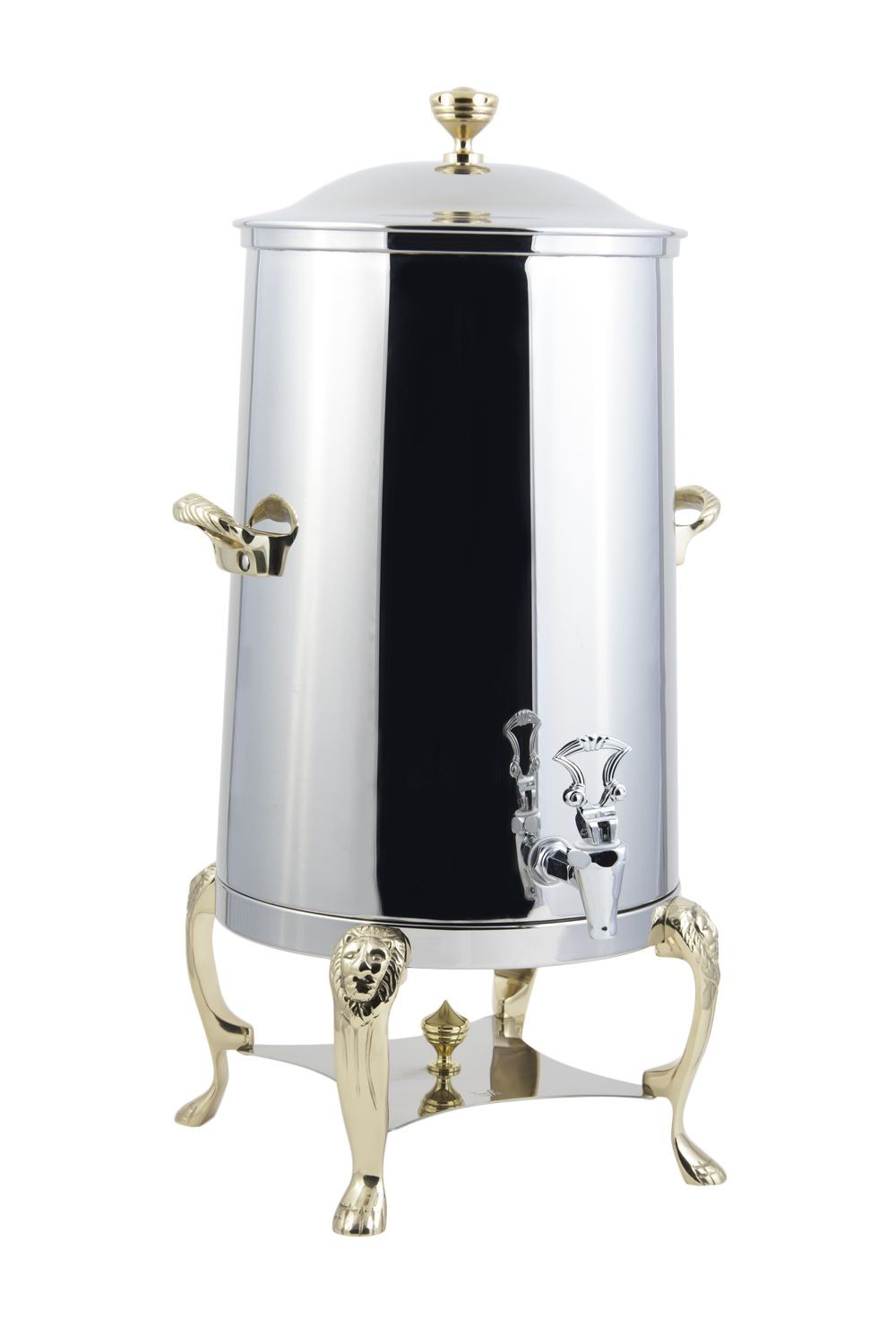 Bon Chef 48005 Lion Insulated Coffee Urn with Brass Trim, 5 Gallon