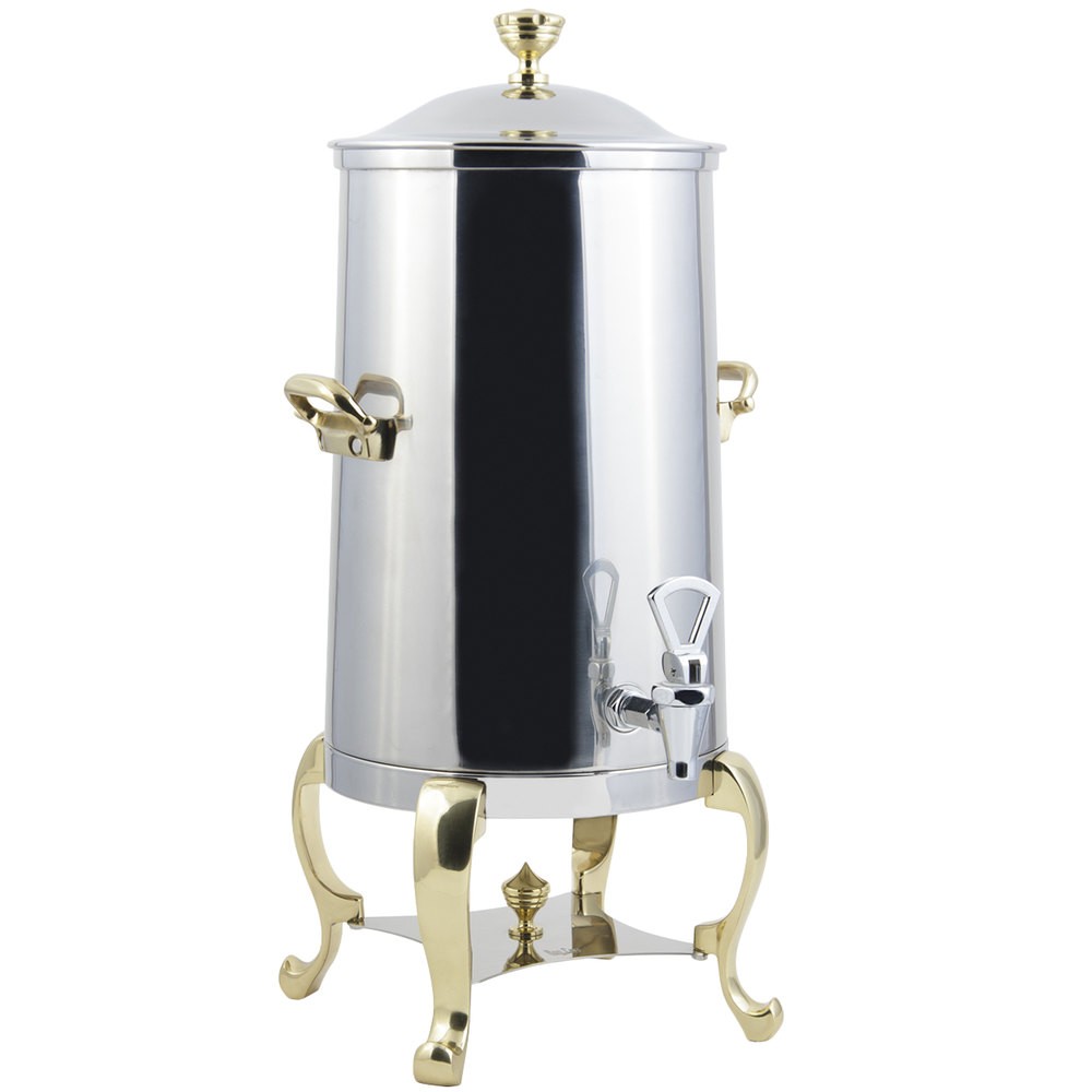 Bon Chef 49001-1-E Roman Electric Coffee Urn with Brass Trim, 1 1/2 Gallon