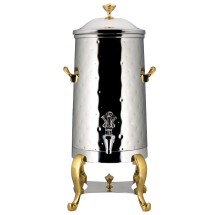 Bon Chef 49003-H-E Roman Electric Coffee Urn with Brass Trim and Hammered Finish, 3 Gallon