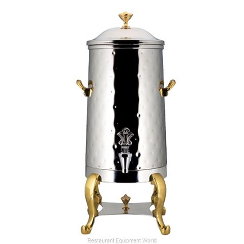 Bon Chef 49003-H Roman Insulated Coffee Urn with Brass Trim and Hammered Finish, 3 Gallon