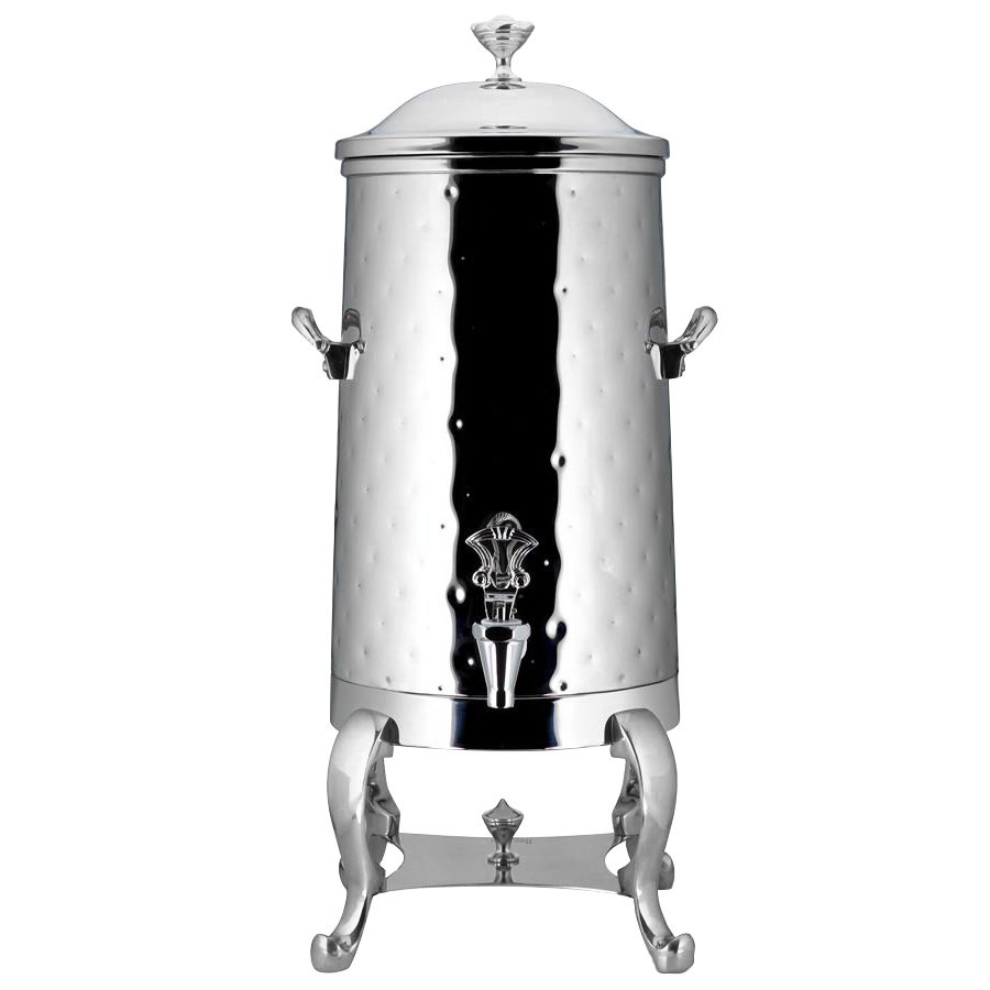 Bon Chef 49005C-H Roman Insulated Coffee Urn with Chrome Trim and Hammered Finish, 5 Gallon