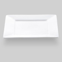 Bon Chef 5000005B Wide Rim Bone China Square Plate, 7.5" x 7.5", Set of 24