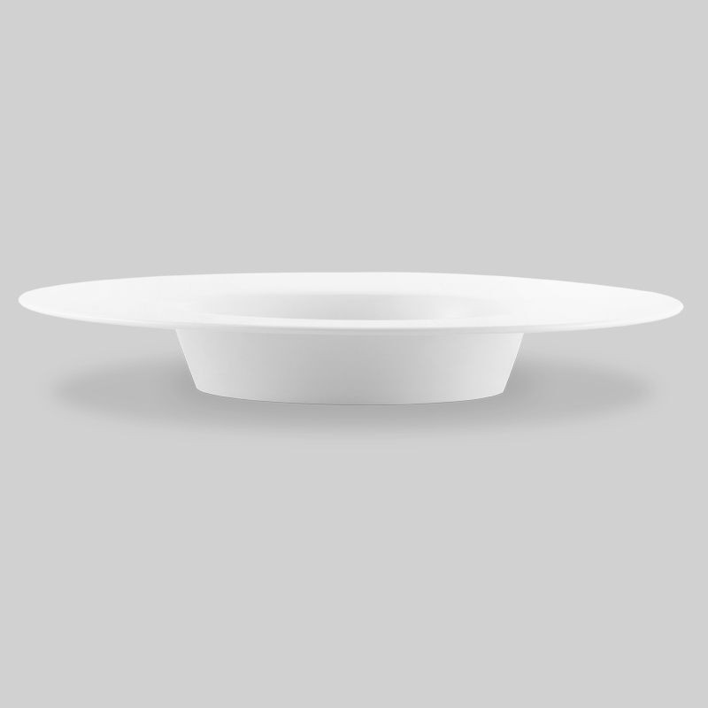 Bon Chef 5000012B Wide Rim Bone China Super Wide Rim Bone China Pasta Plate, 12 oz., Set of 12