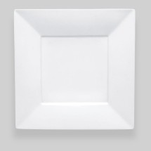 Bon Chef 5000014B Wide Rim Bone China Square Plate, 12" x 12", Set of 12