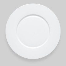 Bon Chef 5000015B Wide Rim Bone China Charger Plate, 12" Dia., Set of 12