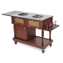 Bon Chef 50010 Traditional Flambe Trolley, 35 1/2&quot; x 19 1/2&quot; x 32&quot;
