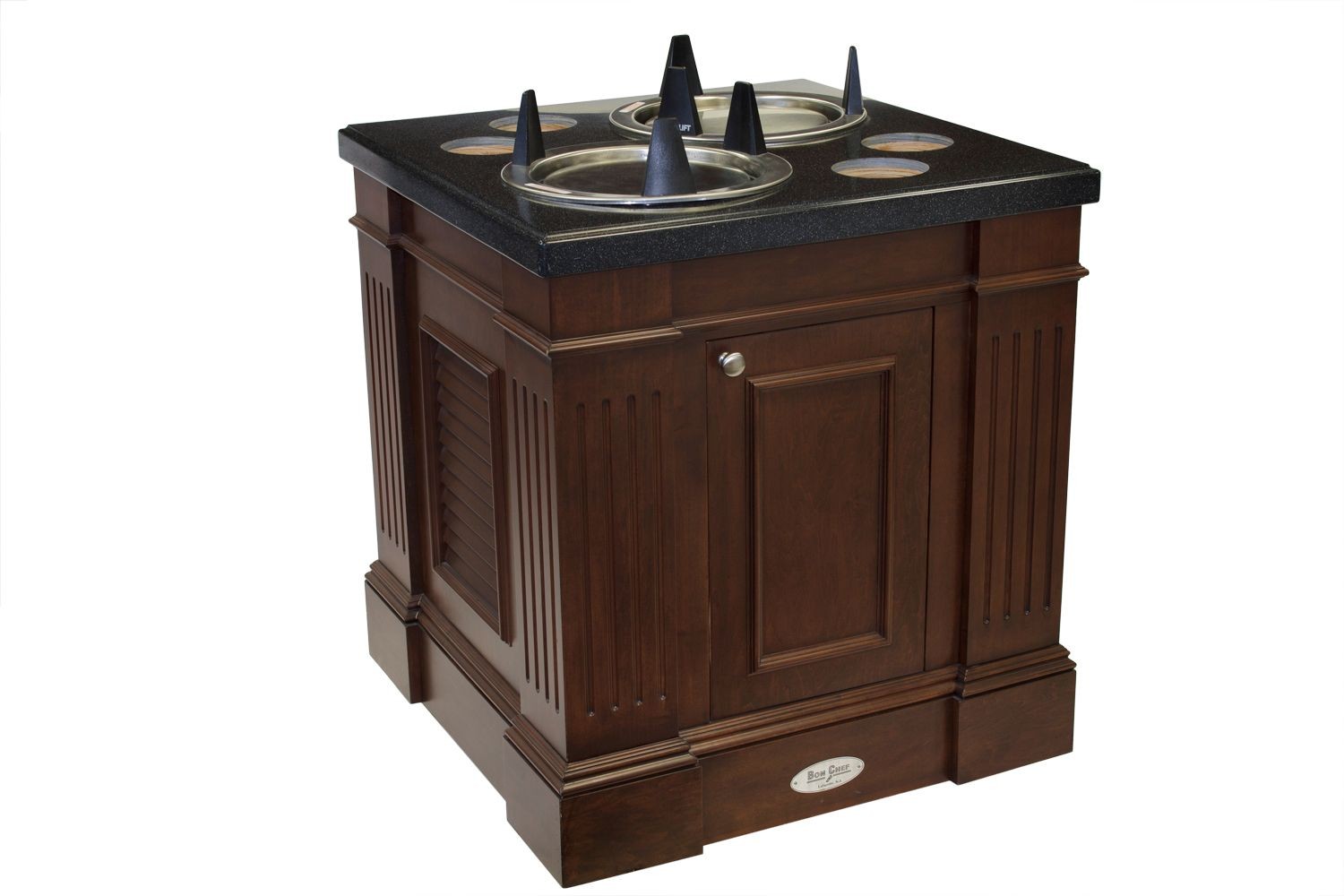 Bon Chef 50104 Plate and Flatware Dispenser Station with Unheated Plate Dispenser