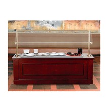 Bon Chef 50113CT American Buffet Station with Standard Corian Top and Standard Wood Finish