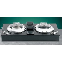 Bon Chef 50116 Portable Chafer Display with Wooden Top, 48" x 24" x 8"