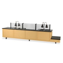 Bon Chef 50148 Custom Chef's Table with HPL Body, 34" x 174" x 60"
